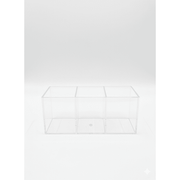 Clear Acrylic 3-Compartment Makeup Organizer