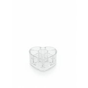 Heart-Shaped Acrylic Makeup Organizer