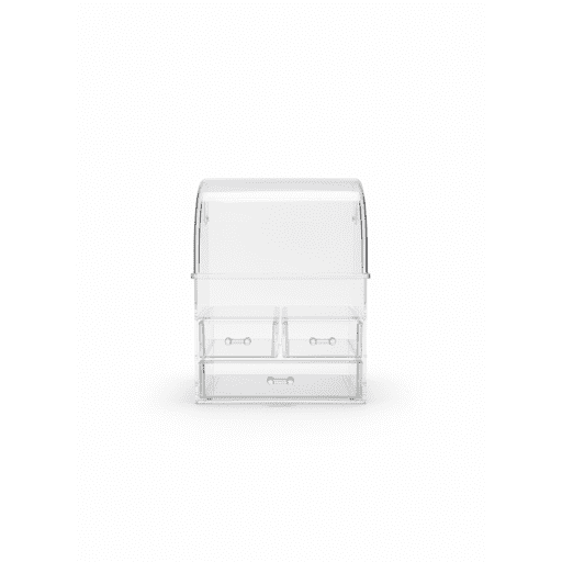 Clear Acrylic Makeup Organizer with Lid and Drawers