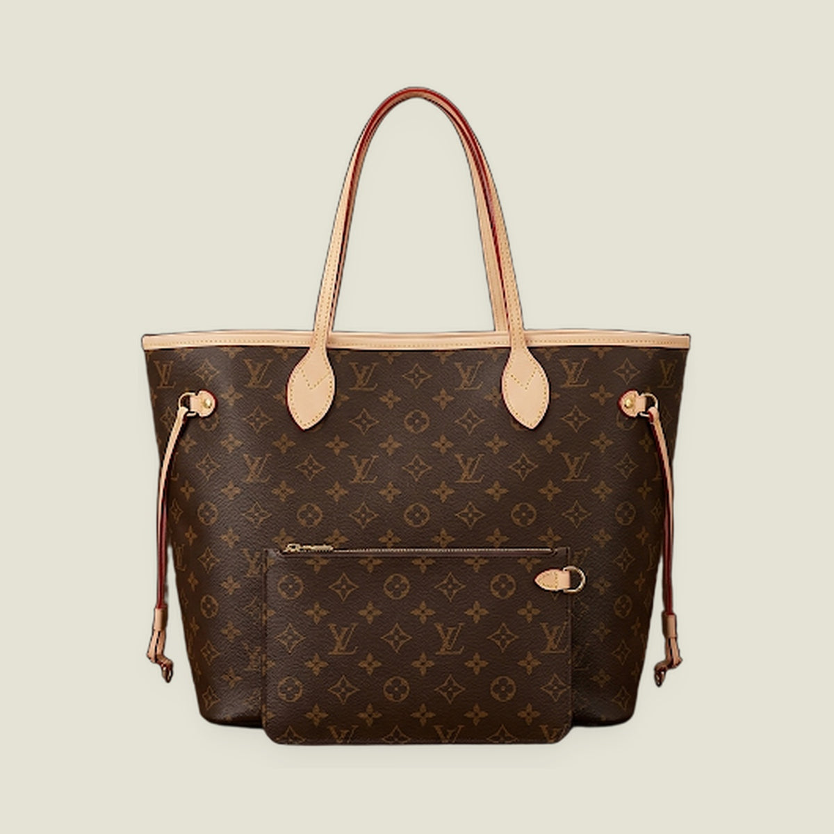 Medium Monogram Tote Bag with Front Zipper Pocket