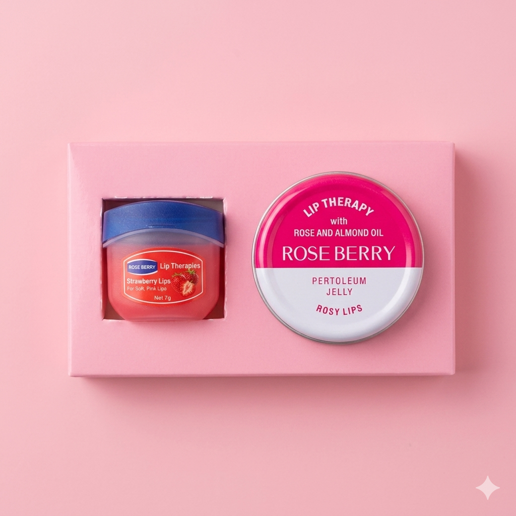 Rose Berry Lip Therapy Duo Set (Strawberry & Rosy Lips)