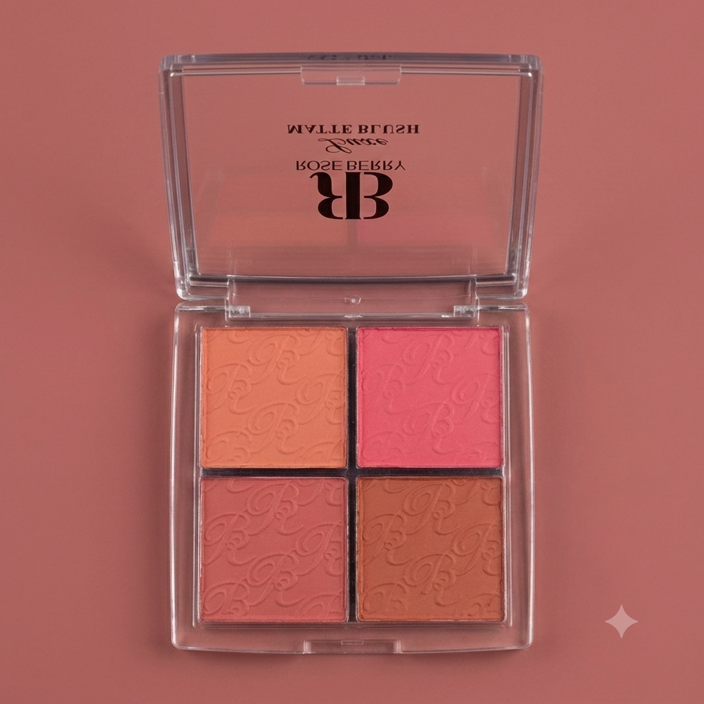 Rose Berry Luxe 4-Color Blush Palette (B)