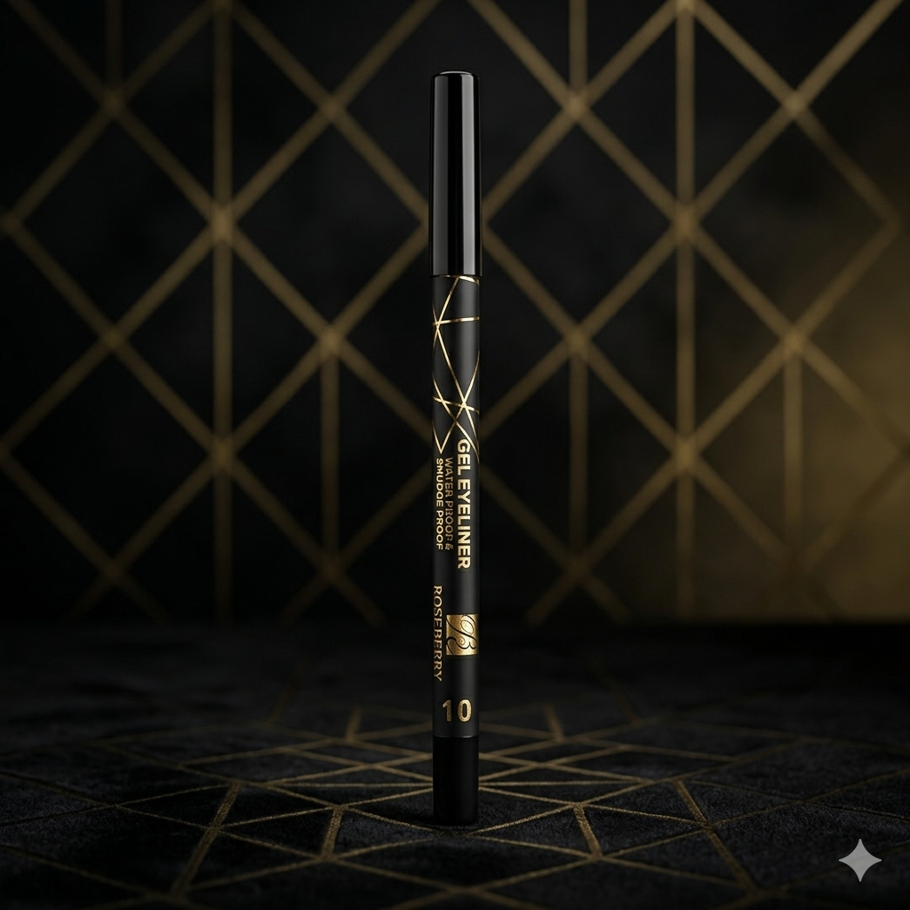 Roseberry Gel Eyeliner - Waterproof & Smudge-Proof Black