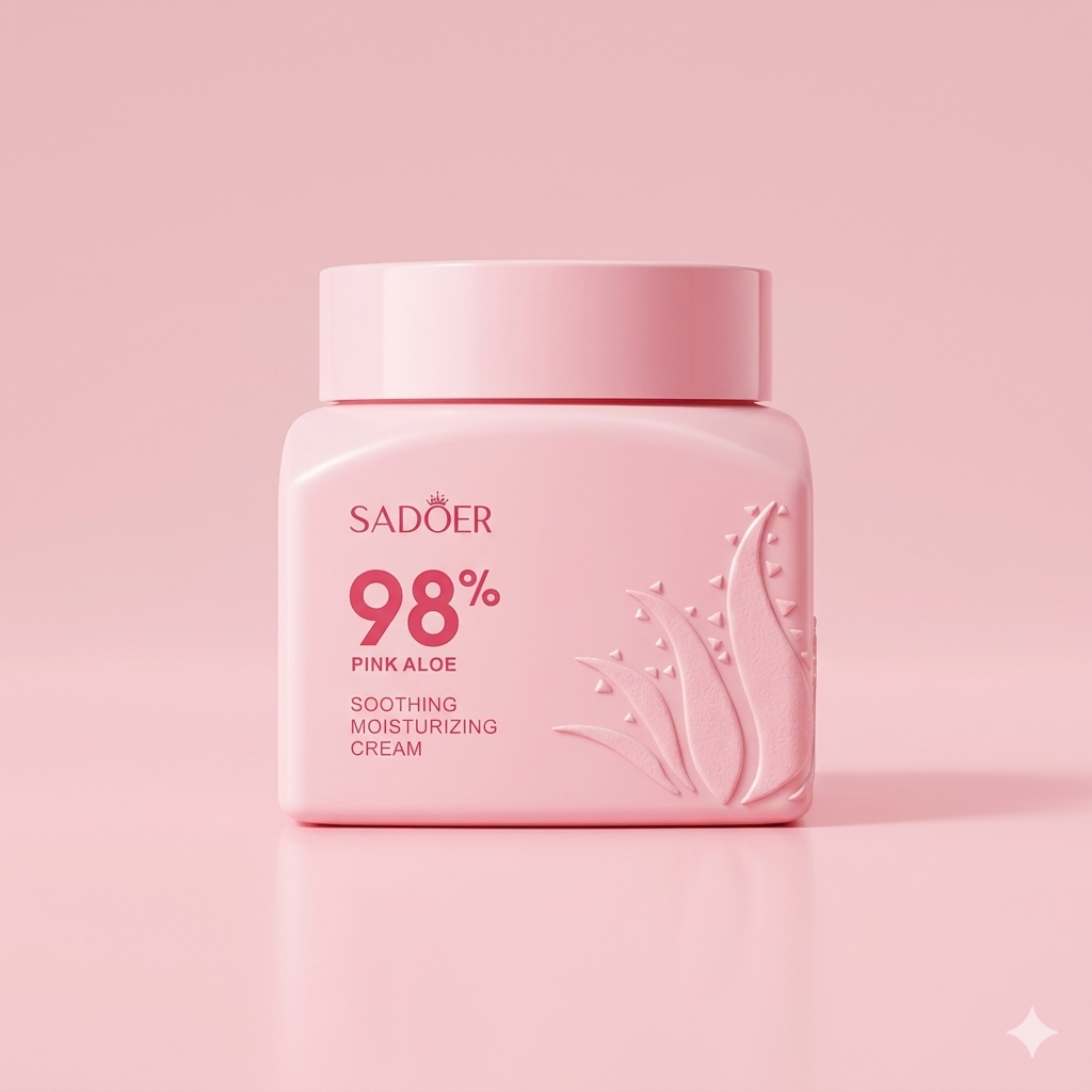 SADOER 98% Pink Aloe Soothing Moisturizing Cream 50g
