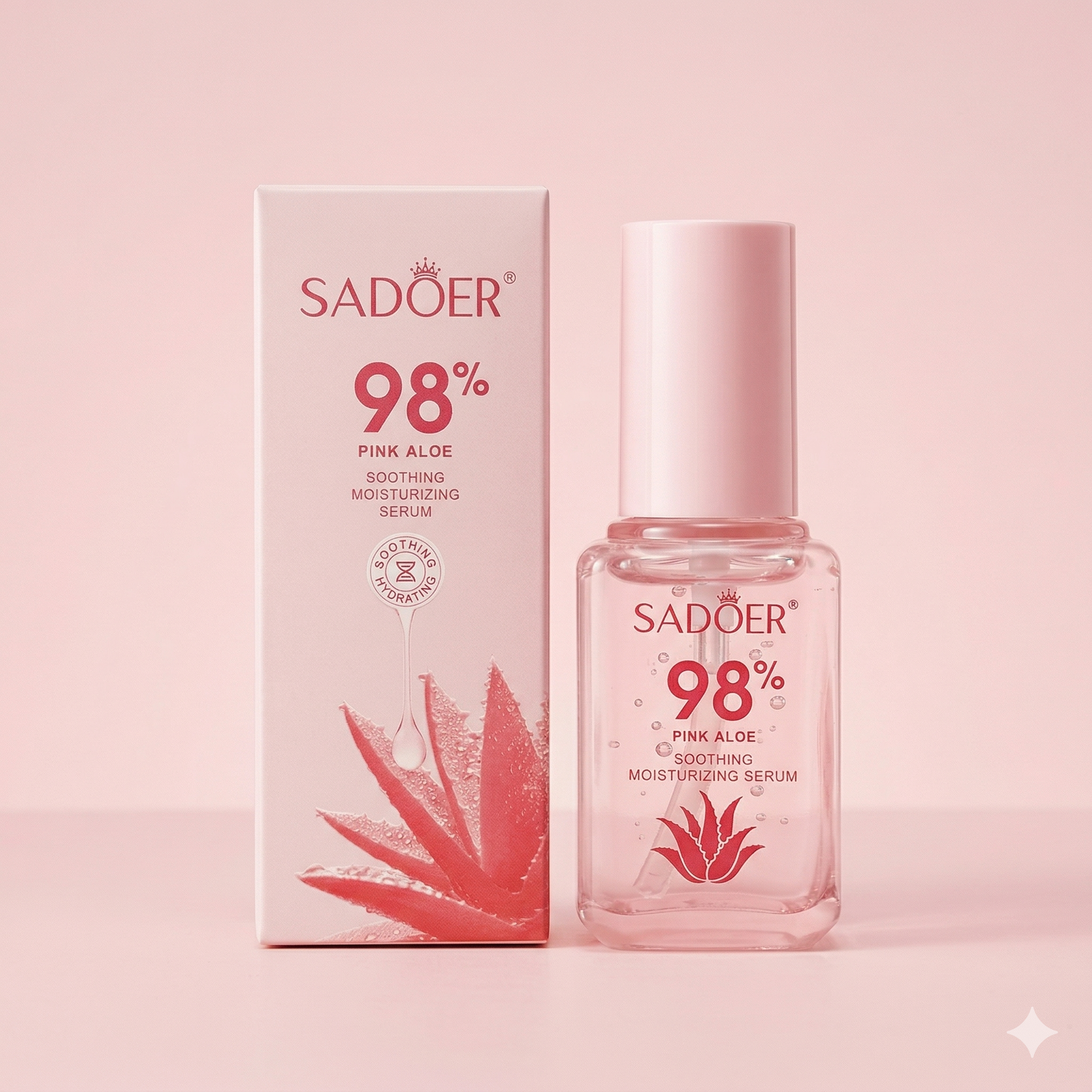 SADOER 98% Pink Aloe Soothing Moisturizing Serum