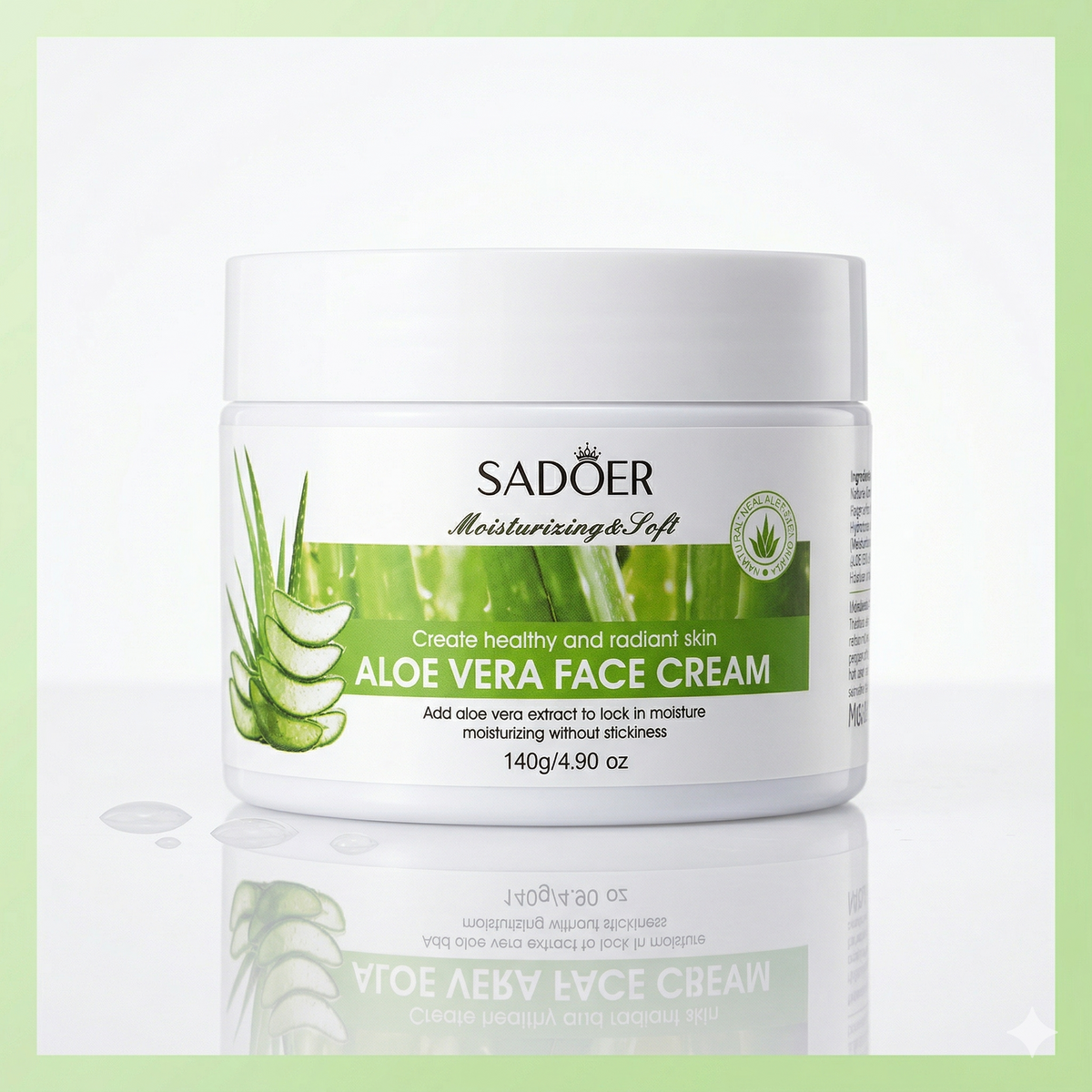 SADOER Aloe Vera Face Cream (Moisturizing & Soft) 140g