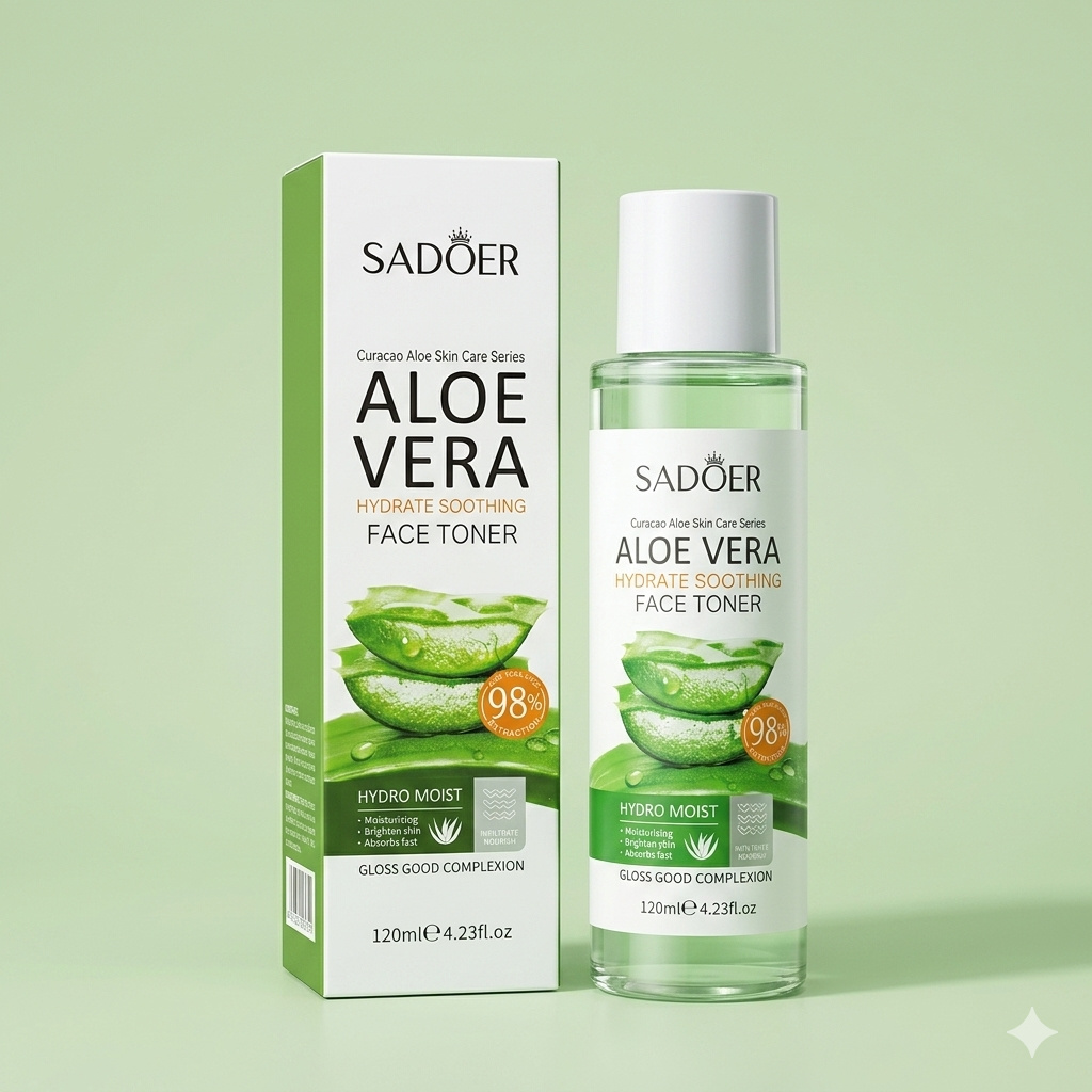 SADOER Aloe Vera Hydrate Soothing Face Toner (120ml)