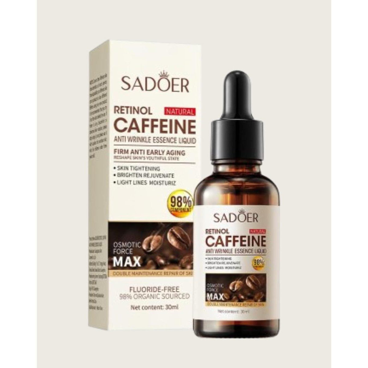 SADOER Anti Wrinkle Face Serum 30ml Caffeine