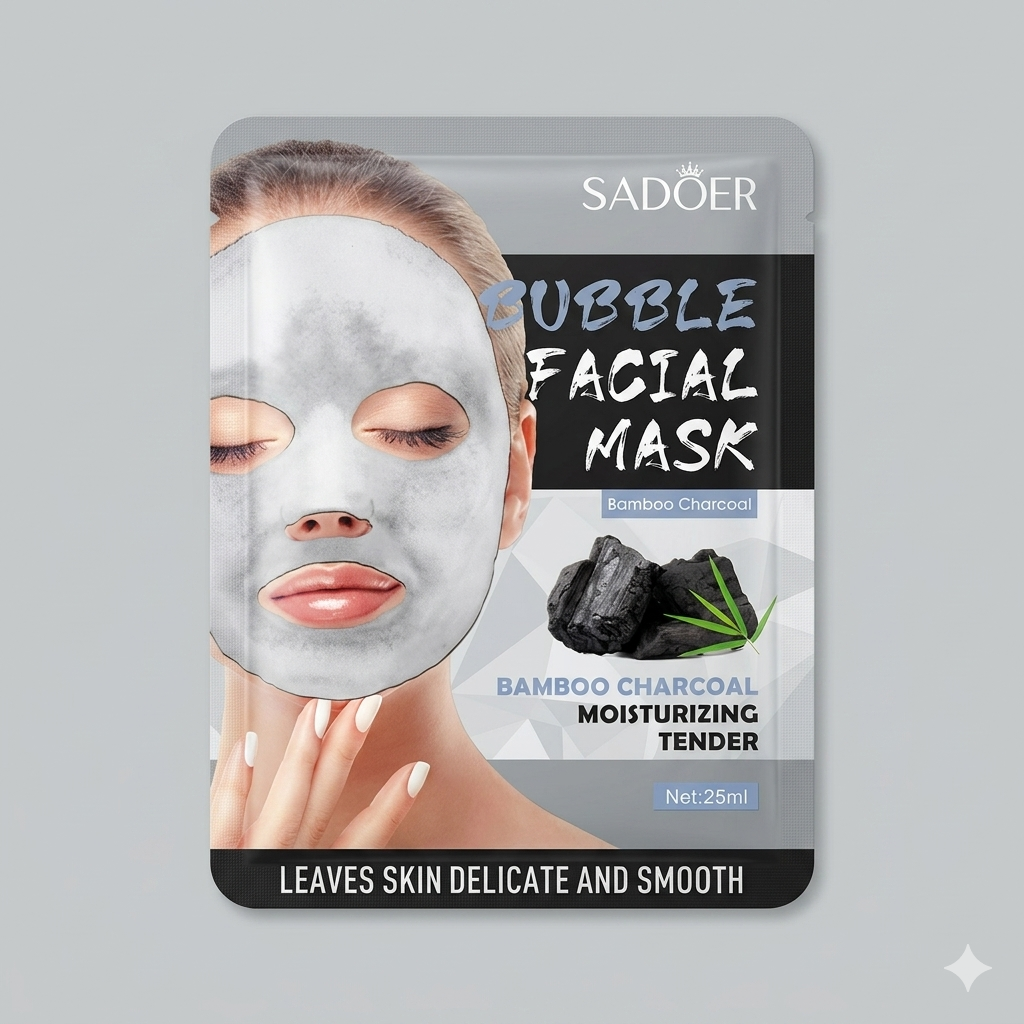 SADOER Bamboo Charcoal Bubble Facial Mask