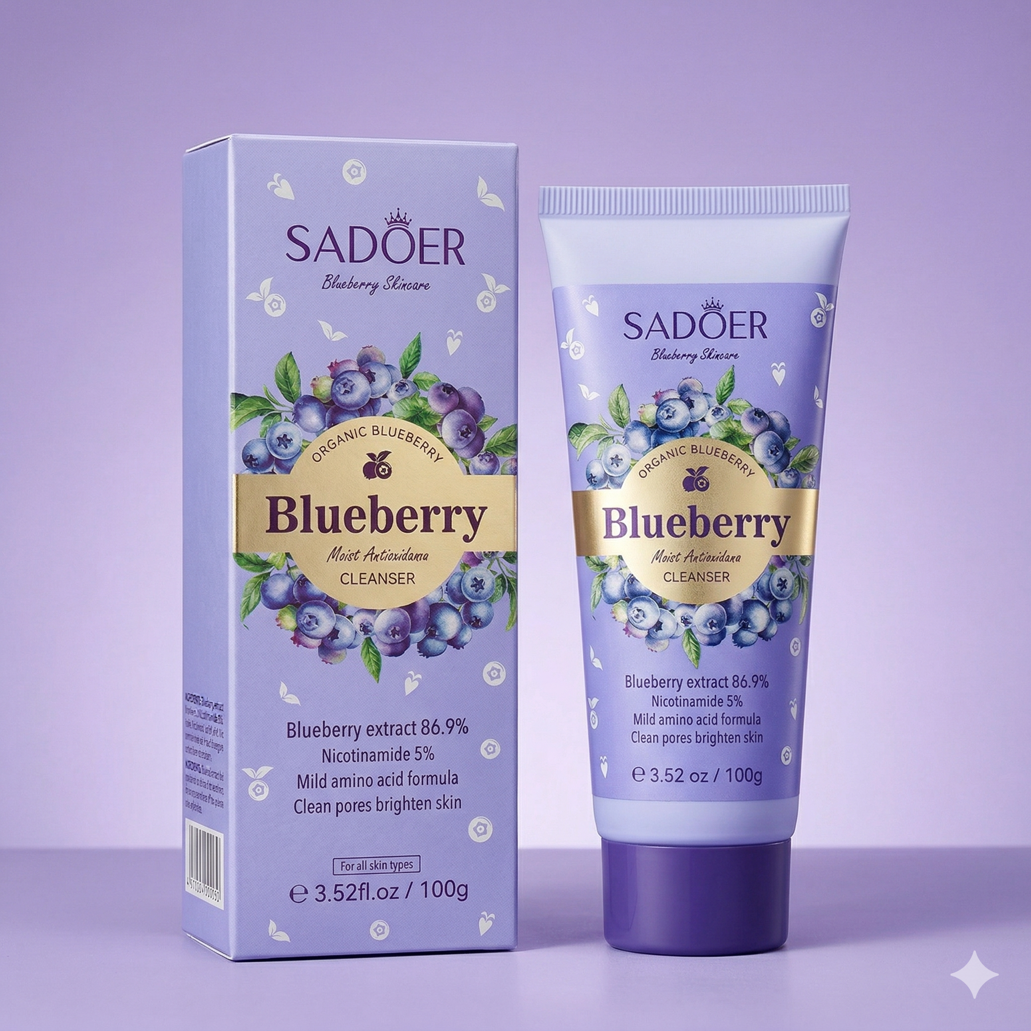 SADOER Blueberry Moist Antioxidation Cleanser (100g)