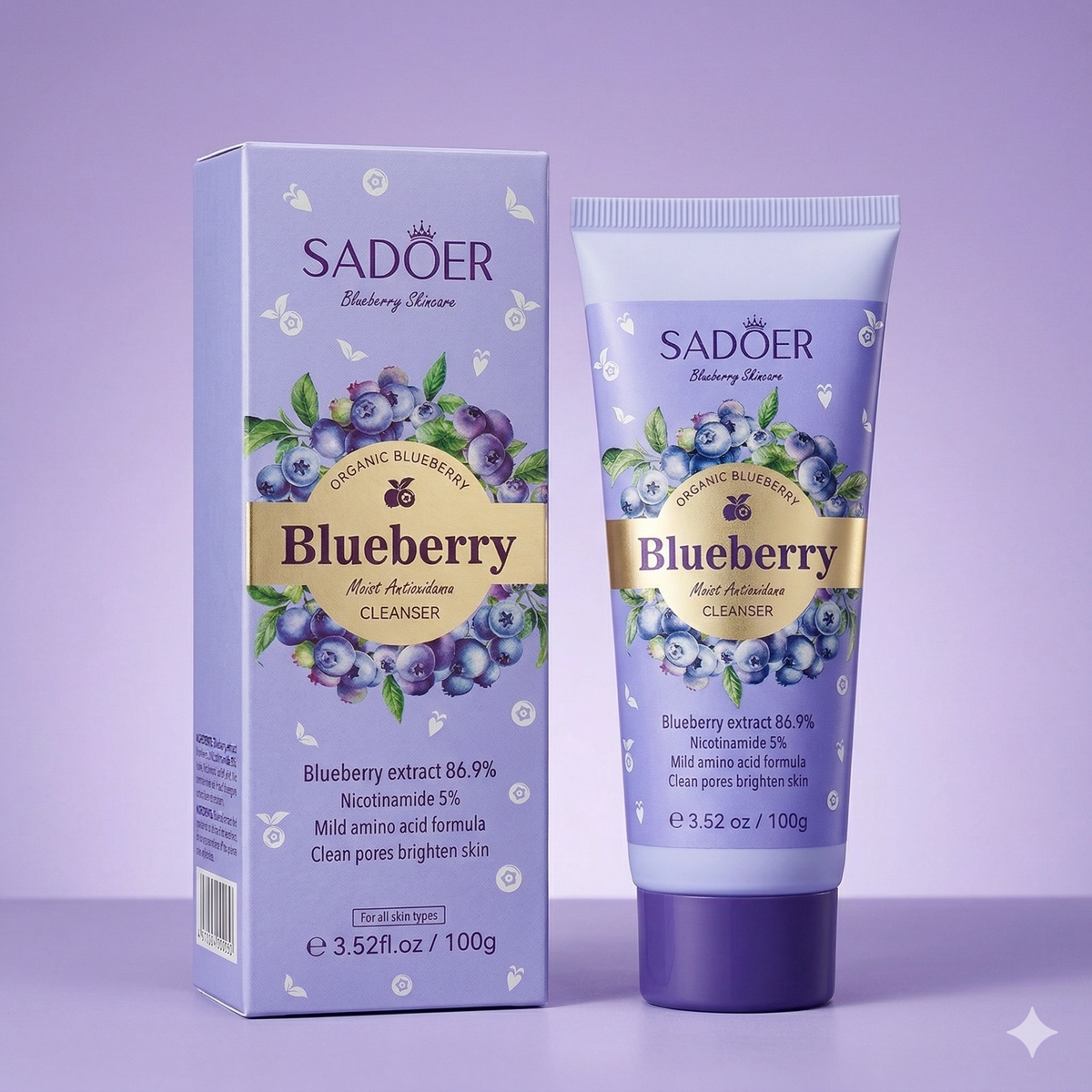 SADOER Blueberry Moist Antioxidation Cleanser (100g)