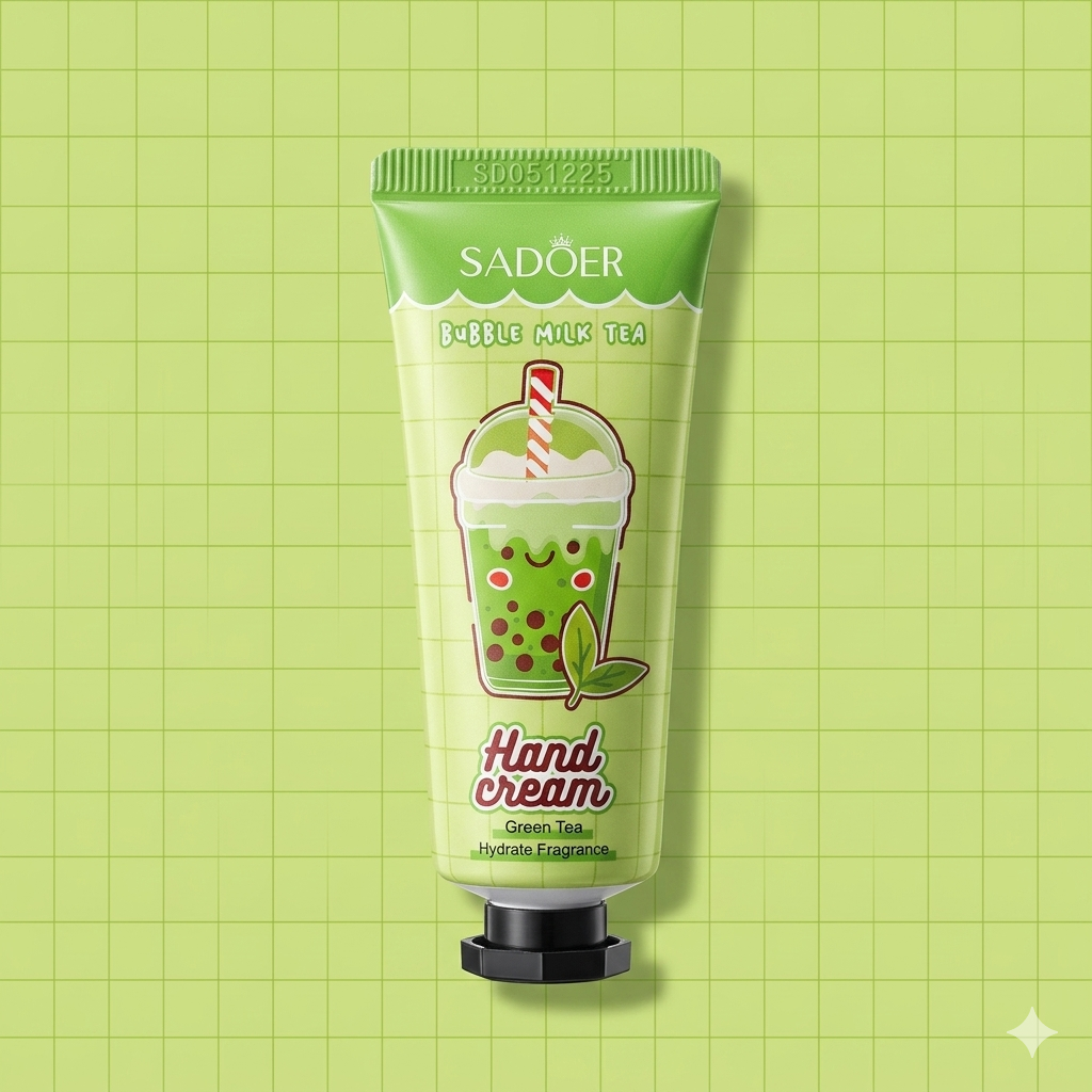 SADOER Bubble Milk Tea Green Tea Hand Cream