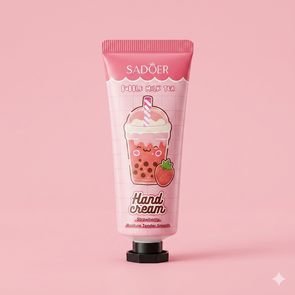 SADOER Bubble Milk Tea Strawberry Hand Cream