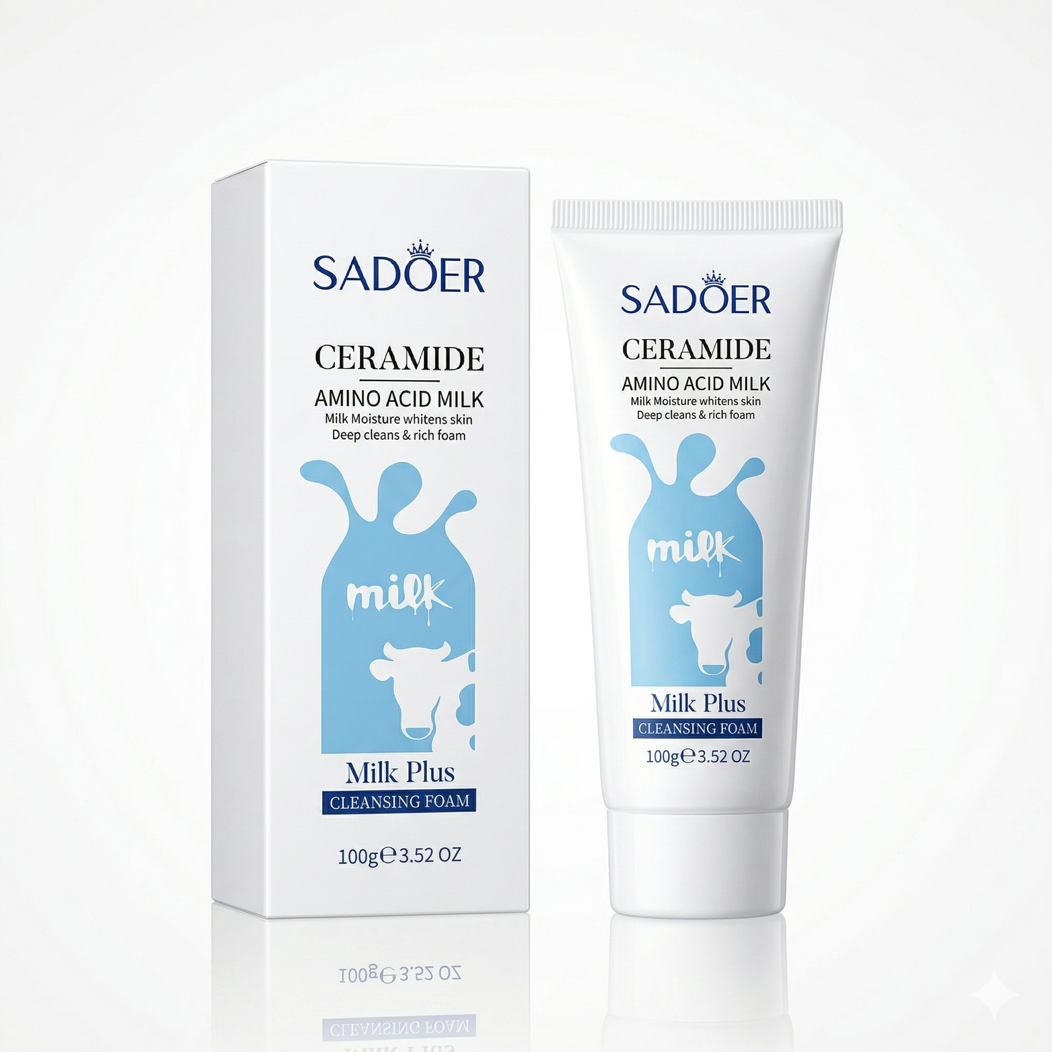 SADOER Ceramide Amino Acid Milk Plus Cleansing Foam – 100g