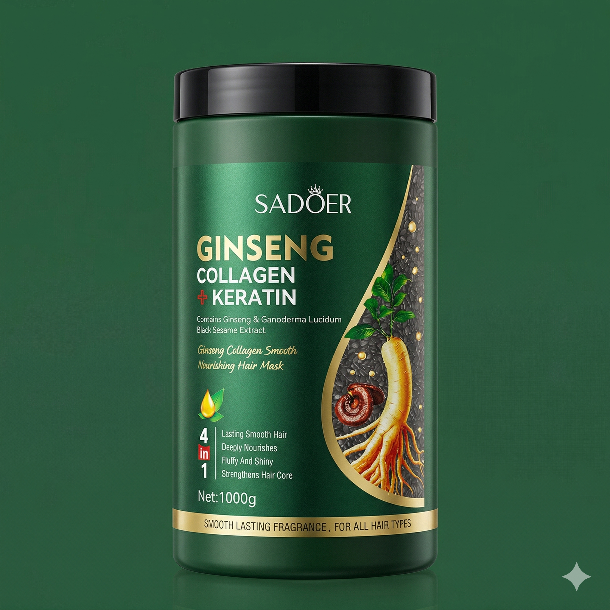 SADOER Ginseng Collagen + Keratin Smooth Nourishing Hair Mask (1000g)