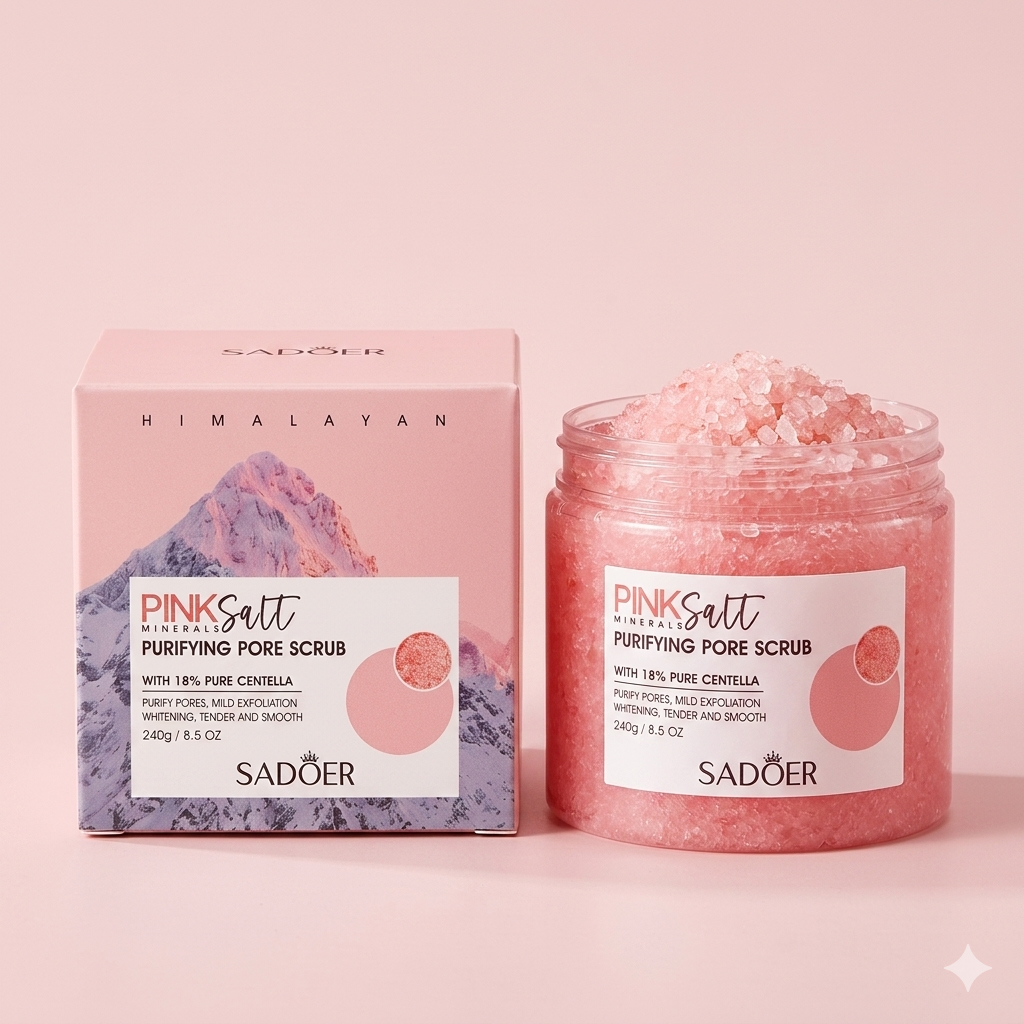 SADOER Himalayan Pink Salt Purifying Pore Scrub (with 18% Pure Centella)