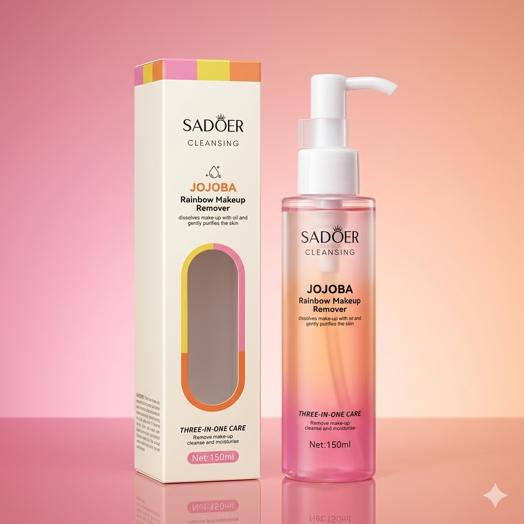 : SADOER Jojoba Rainbow Makeup Remover (Three-In-One Care)