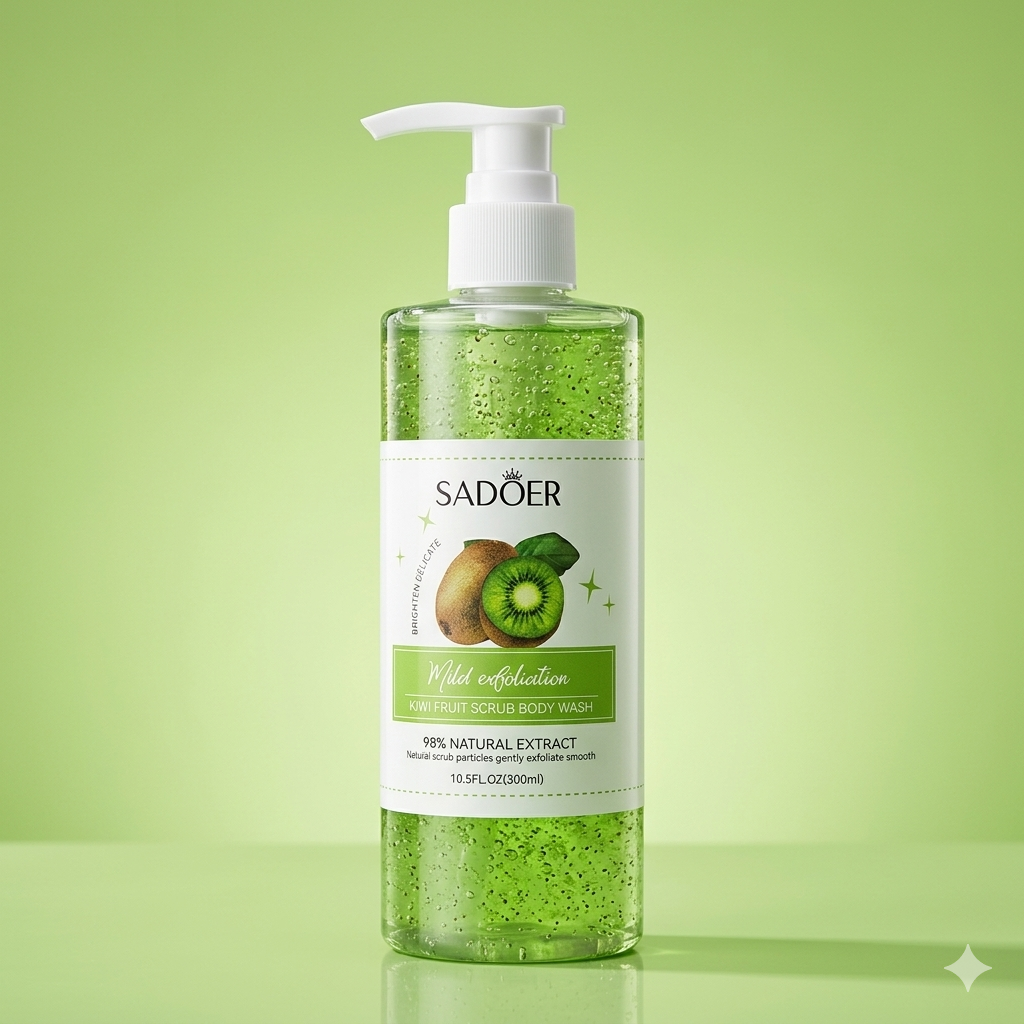 SADOER Mild Exfoliation Kiwi Fruit Scrub Body Wash (300ml)