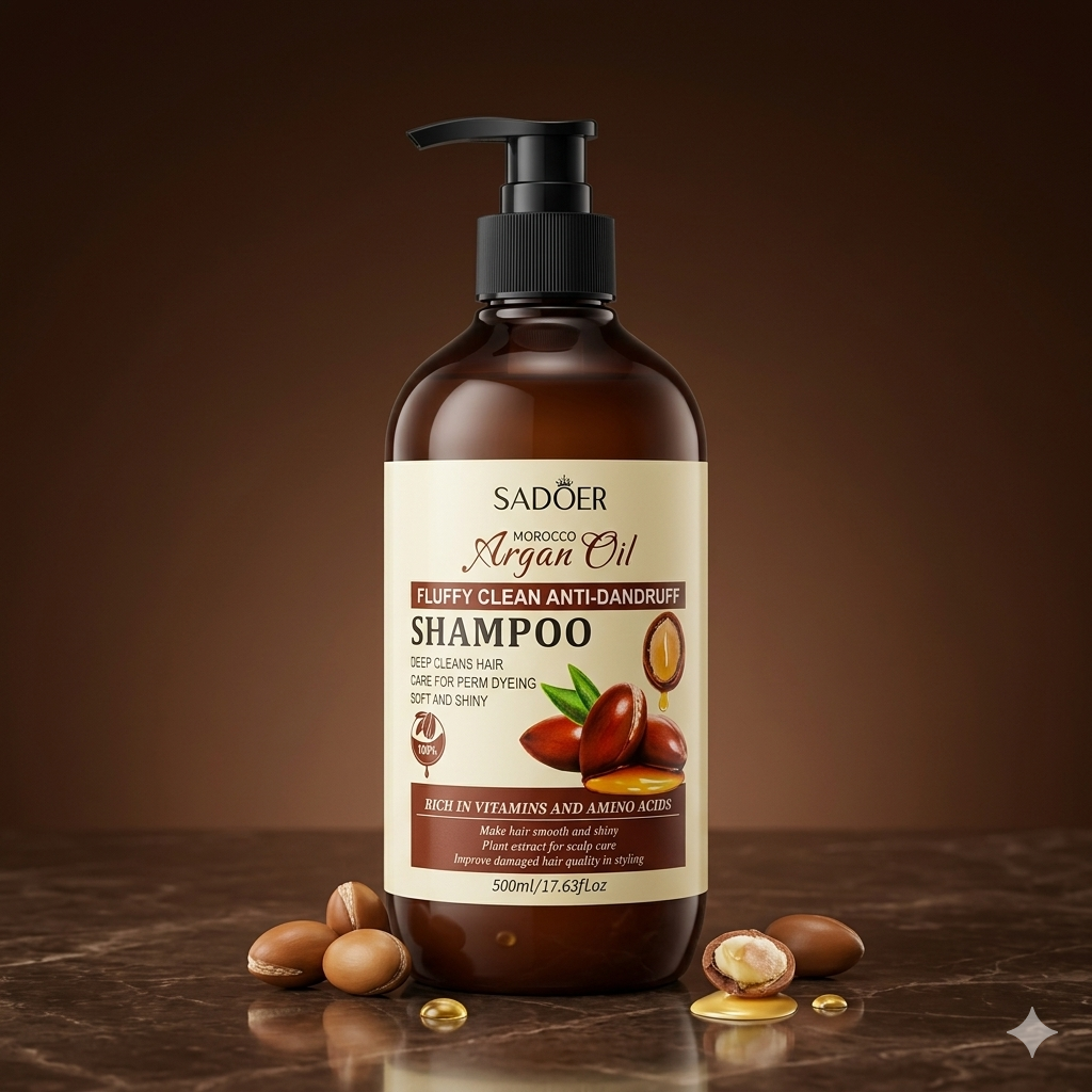 SADOER Morocco Argan Oil Fluffy Clean Anti-Dandruff Shampoo