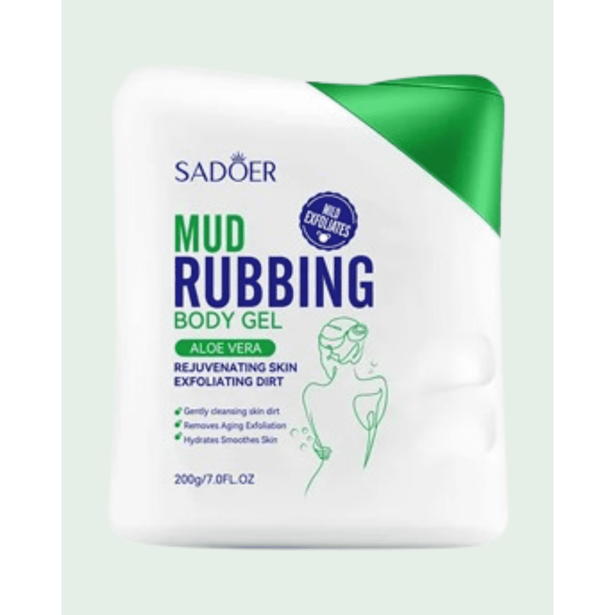 SADOER Mud Rubbing Body Gel 200g-Aloe Vera