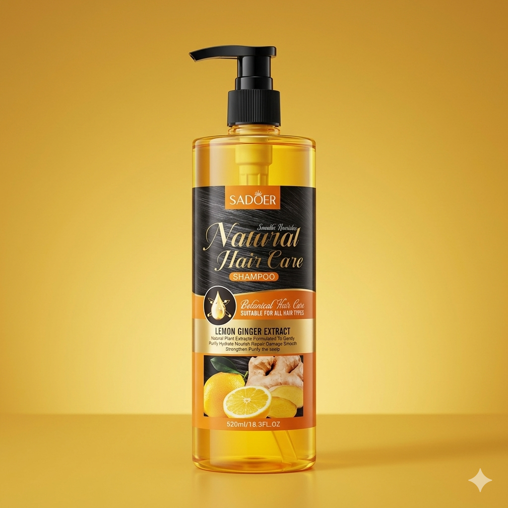 SADOER Natural Hair Care Lemon Ginger Shampoo (520ml)