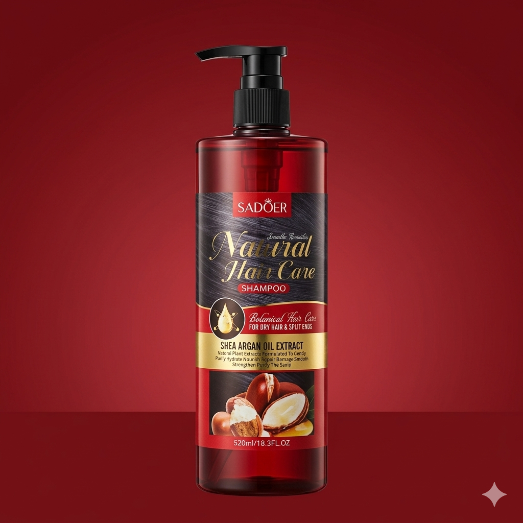 SADOER Natural Hair Care Shampoo (Shea Argan Oil Extract)