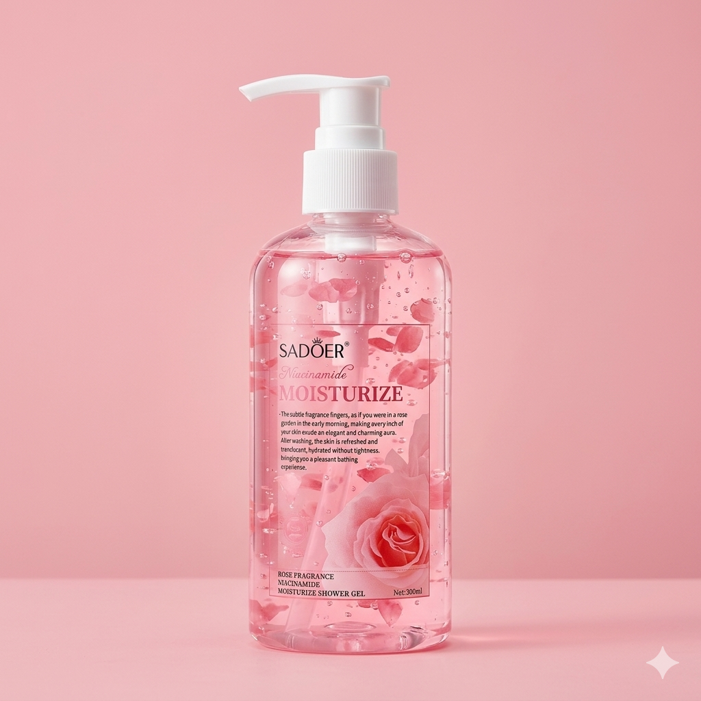 SADOER Niacinamide Moisturize Rose Shower Gel (300ml)