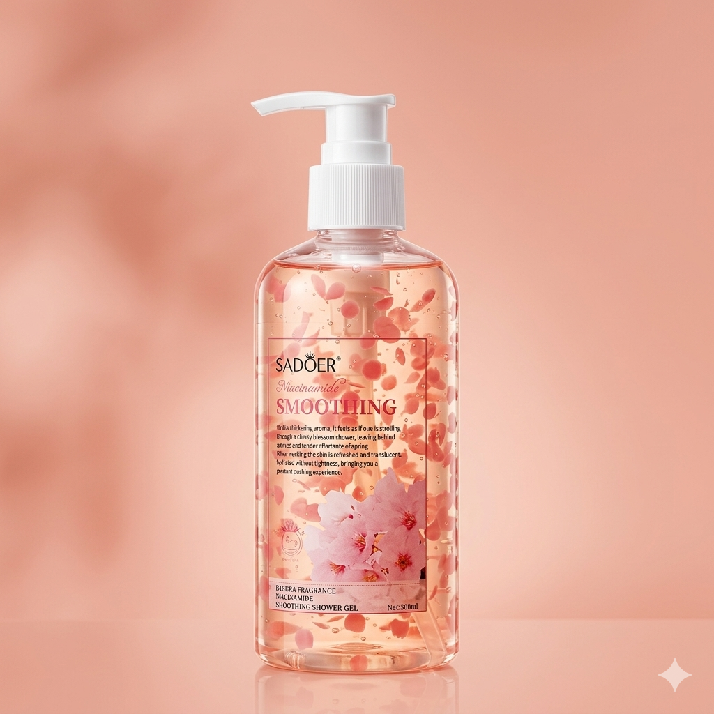 SADOER Niacinamide Smoothing Sakura Shower Gel 300 ml
