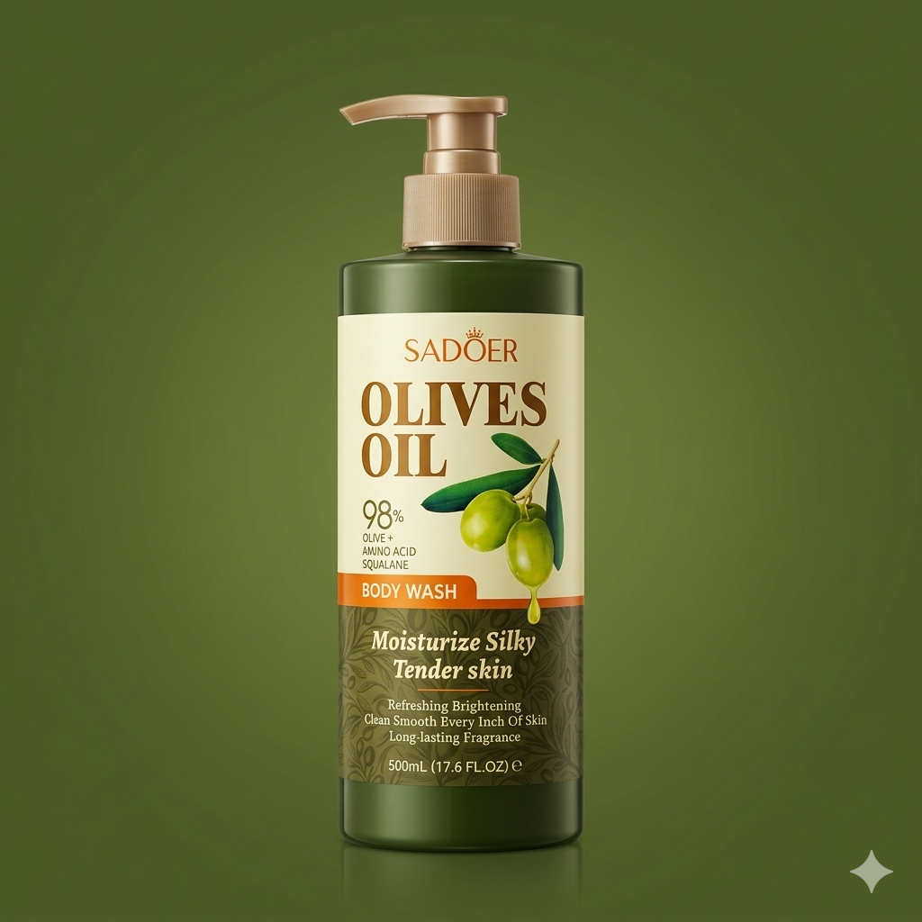 SADOER Olives Oil Moisturizing Body Wash (500ml)