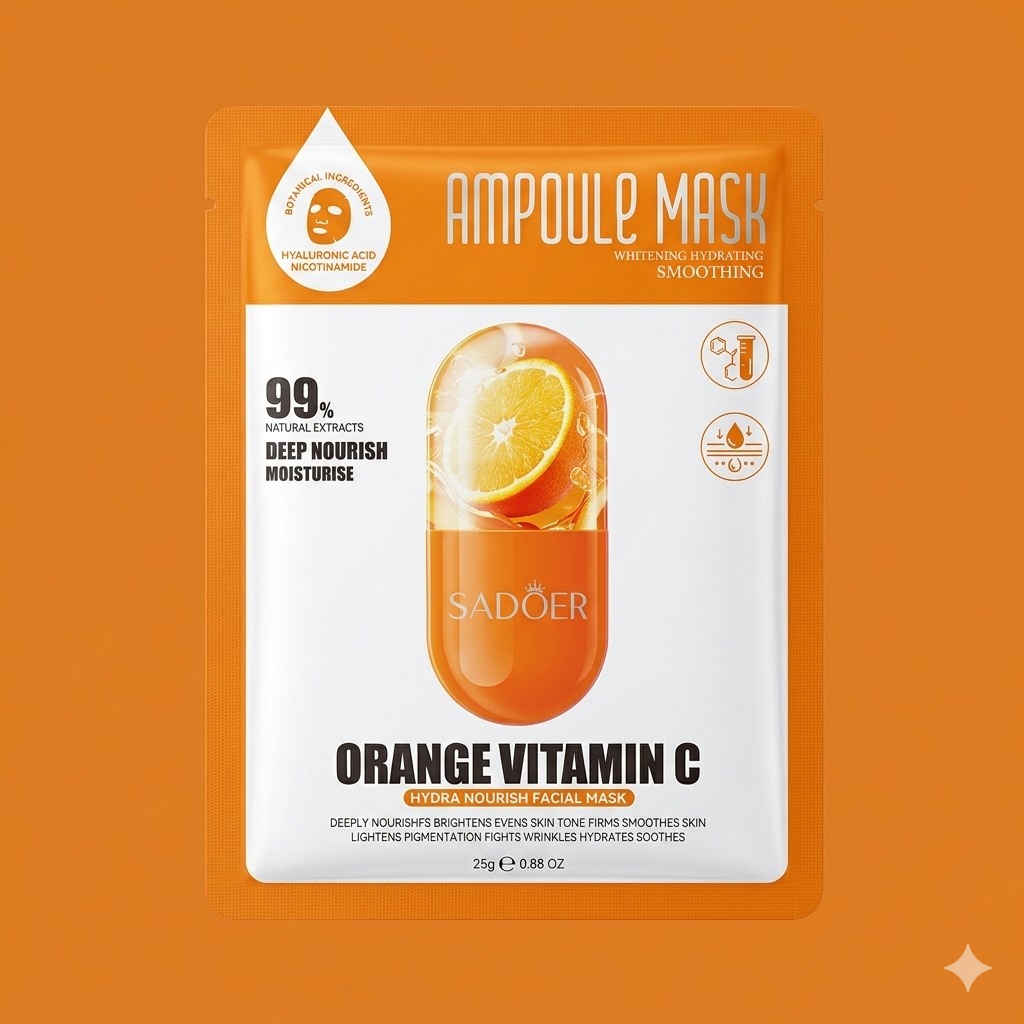 SADOER Orange Vitamin C Hydra Nourish Facial Mask