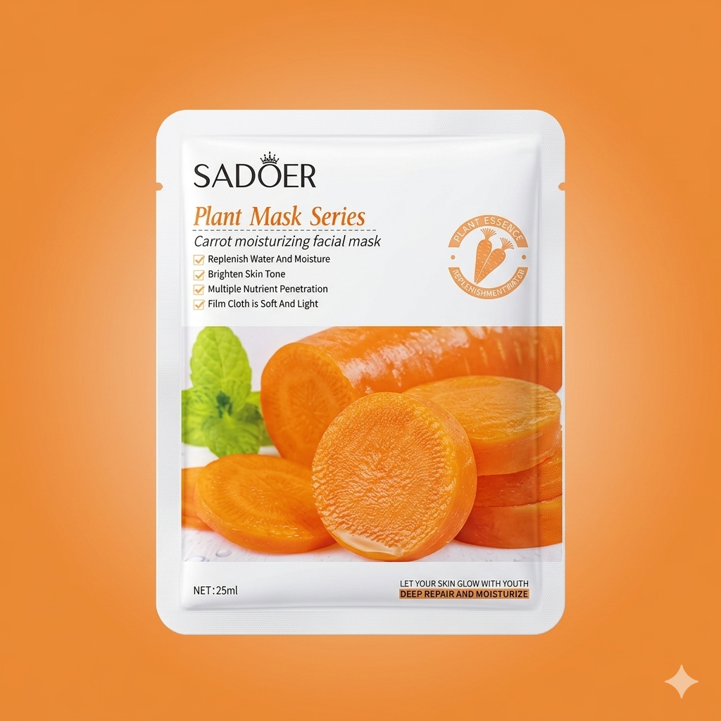 SADOER Plant Mask Series Carrot moisturizing facial mask