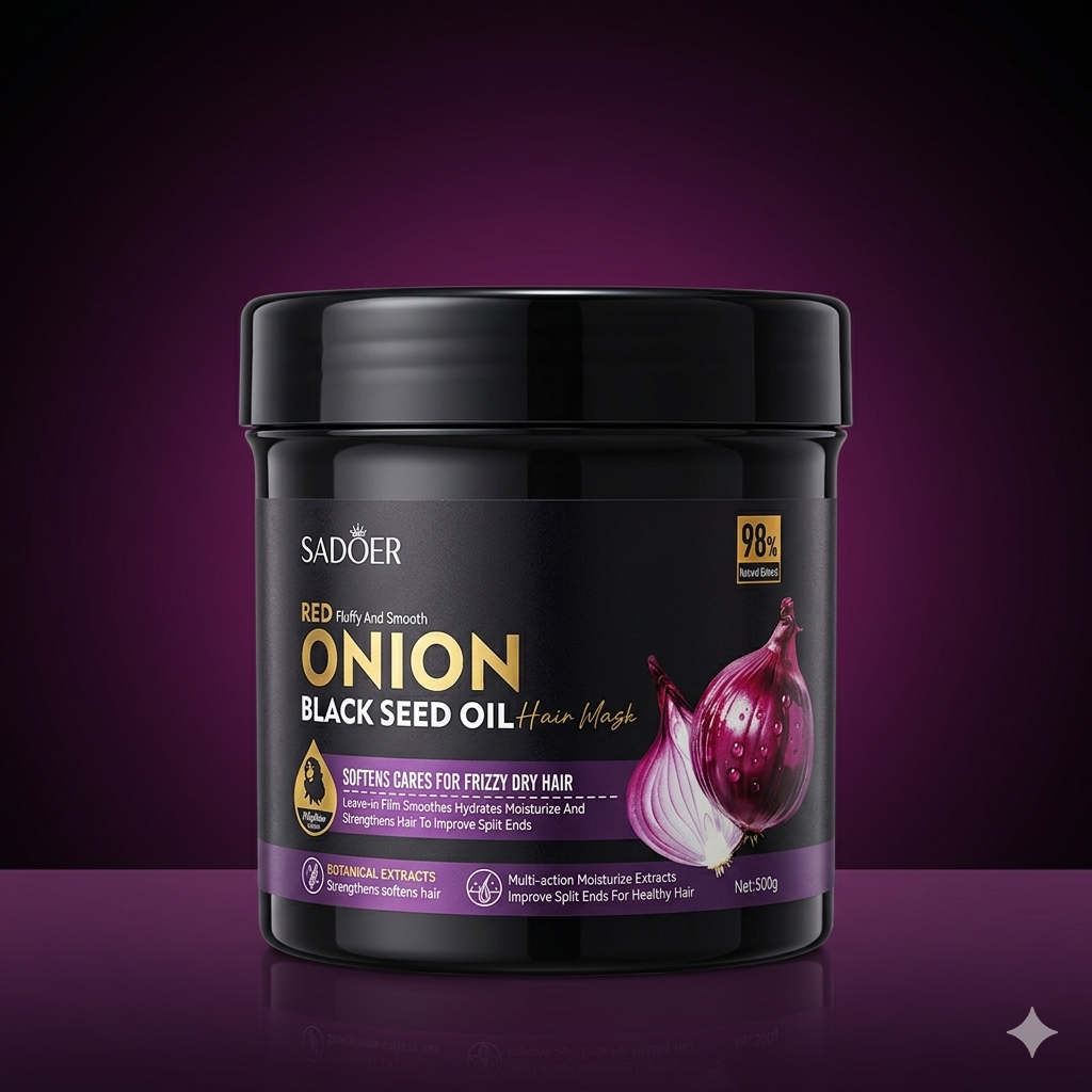 SADOER Red Onion Black Seed Oil Hair Mask