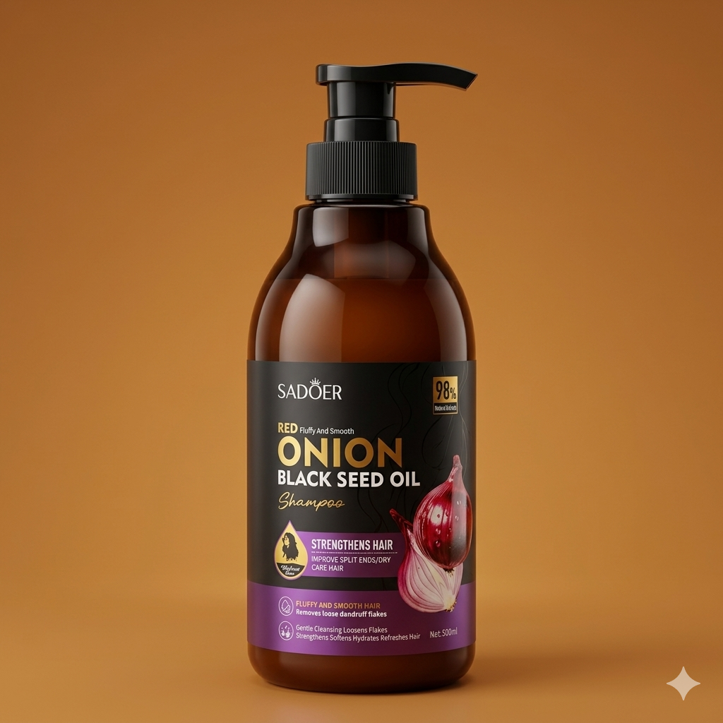 SADOER Red Onion & Black Seed Oil Shampoo
