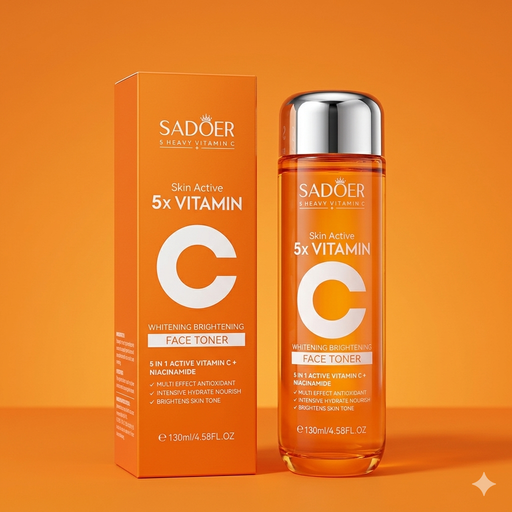 SADOER Skin Active 5x Vitamin C Whitening Brightening Face Toner
