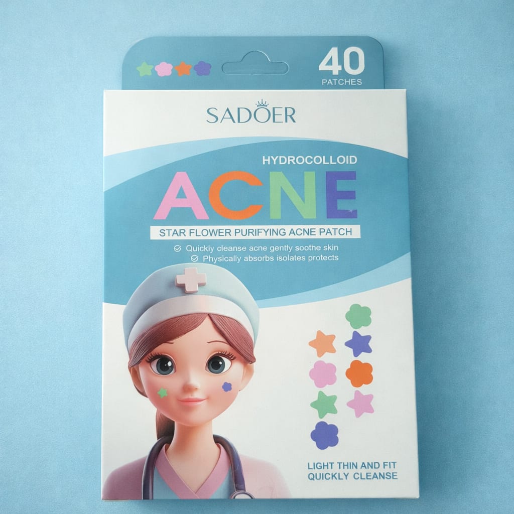 SADOER Star & Flower Purifying Acne Patch - Hydrocolloid (40 Patches)