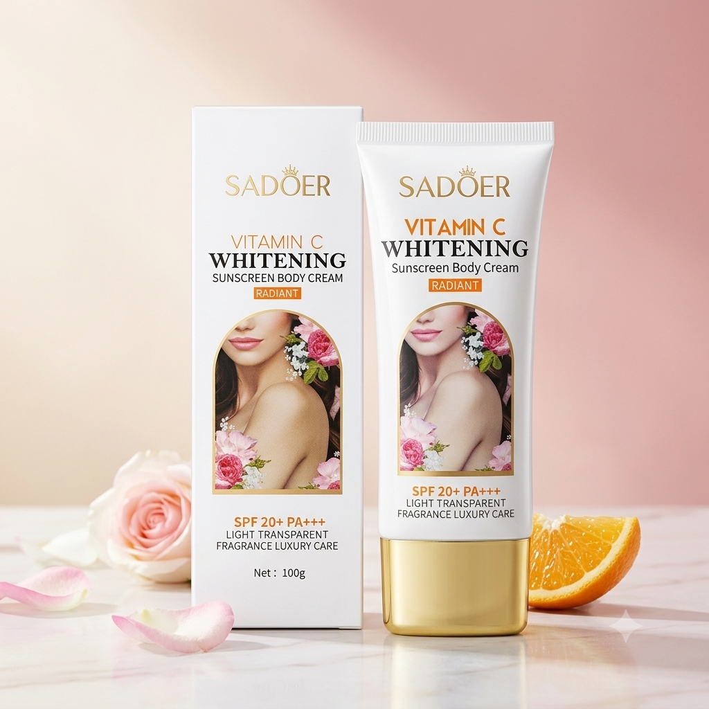 SADOER Vitamin C Whitening Sunscreen Body Cream (SPF 20+ PA+++)