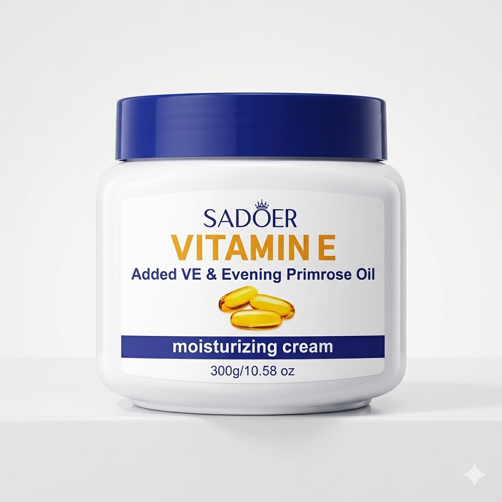 SADOER Vitamin E Moisturizing Cream with Evening Primrose Oil - 300g
