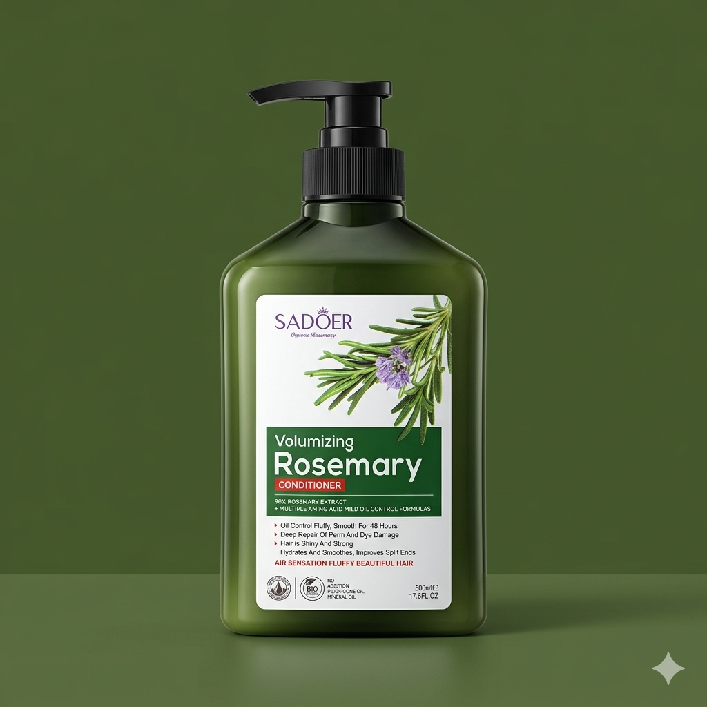 SADOER Volumizing Rosemary Conditioner – Oil Control & Deep Repair (500ml)