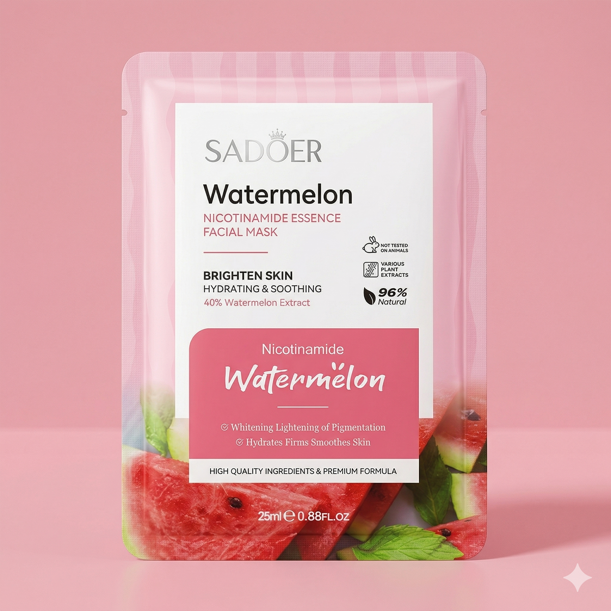 SADOER Watermelon Nicotinamide Essence Facial Mask - 25ml