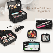 Professional Rolling Makeup Artist Trolley Case with Clear Organizer Bags