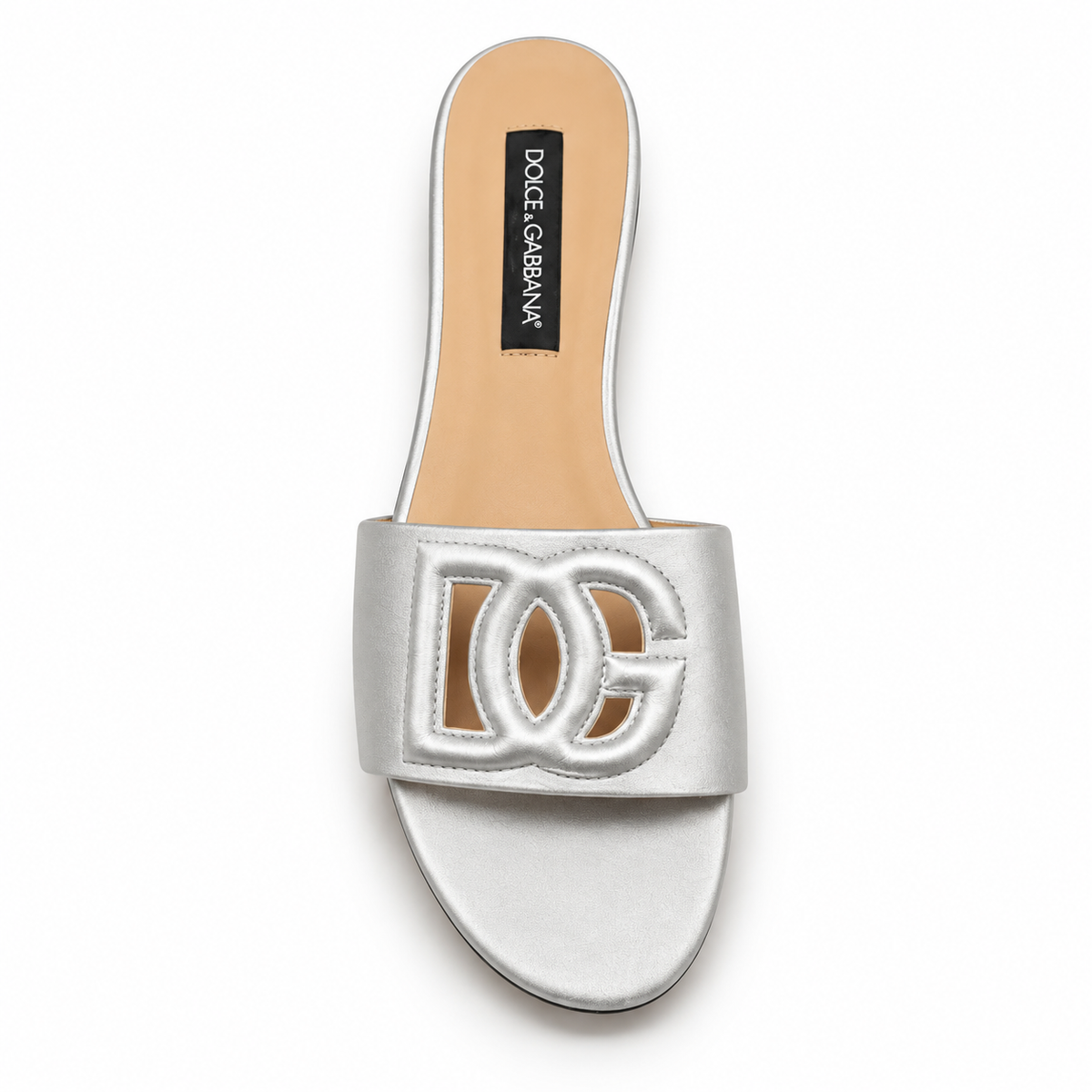 Silver Metallic Cutout Flat Slide Sandal size (39) - product image 2