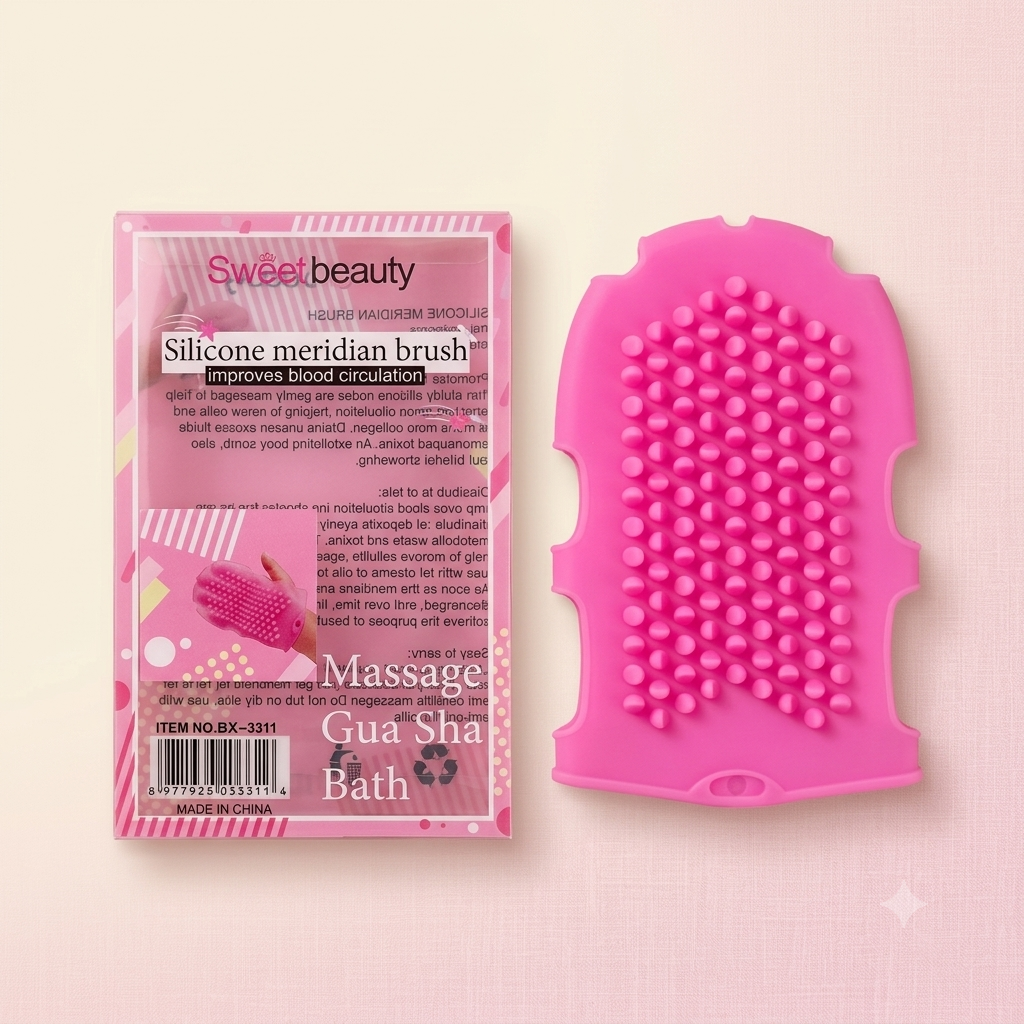 Sweet beauty Silicone meridian brush (green , white , purple, pink)
