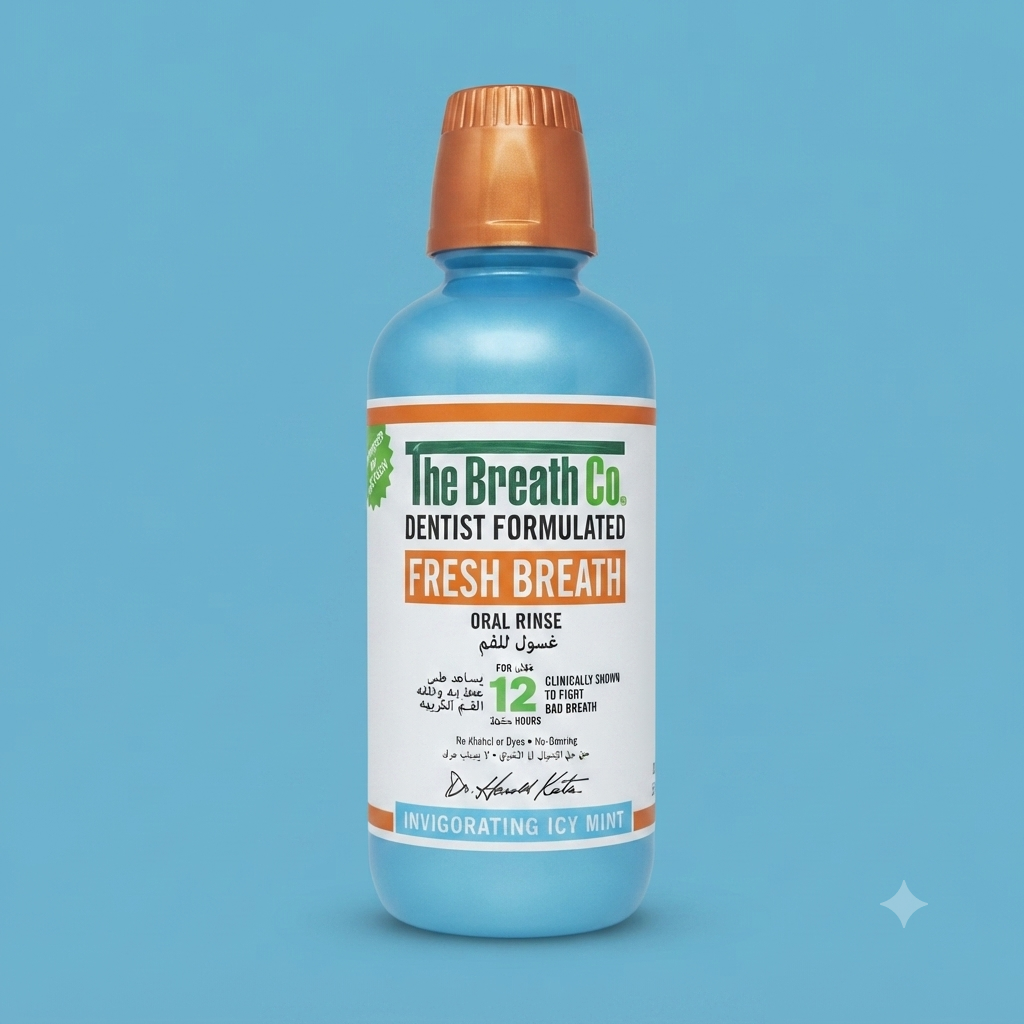 The Breath Co. Fresh Breath Oral Rinse – Invigorating Icy Mint