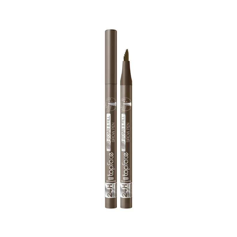 Topface PRO COMB & FILL BROW PEN - 03 Ash Graphite