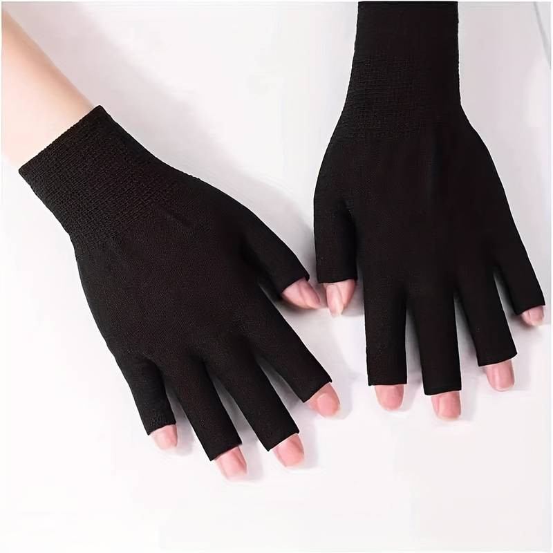 UV Protection Nail Gloves (Black)