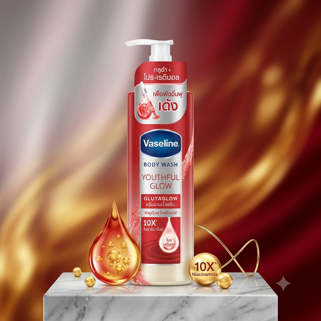Vaseline Body Wash Youthful Glow GlutaGlow