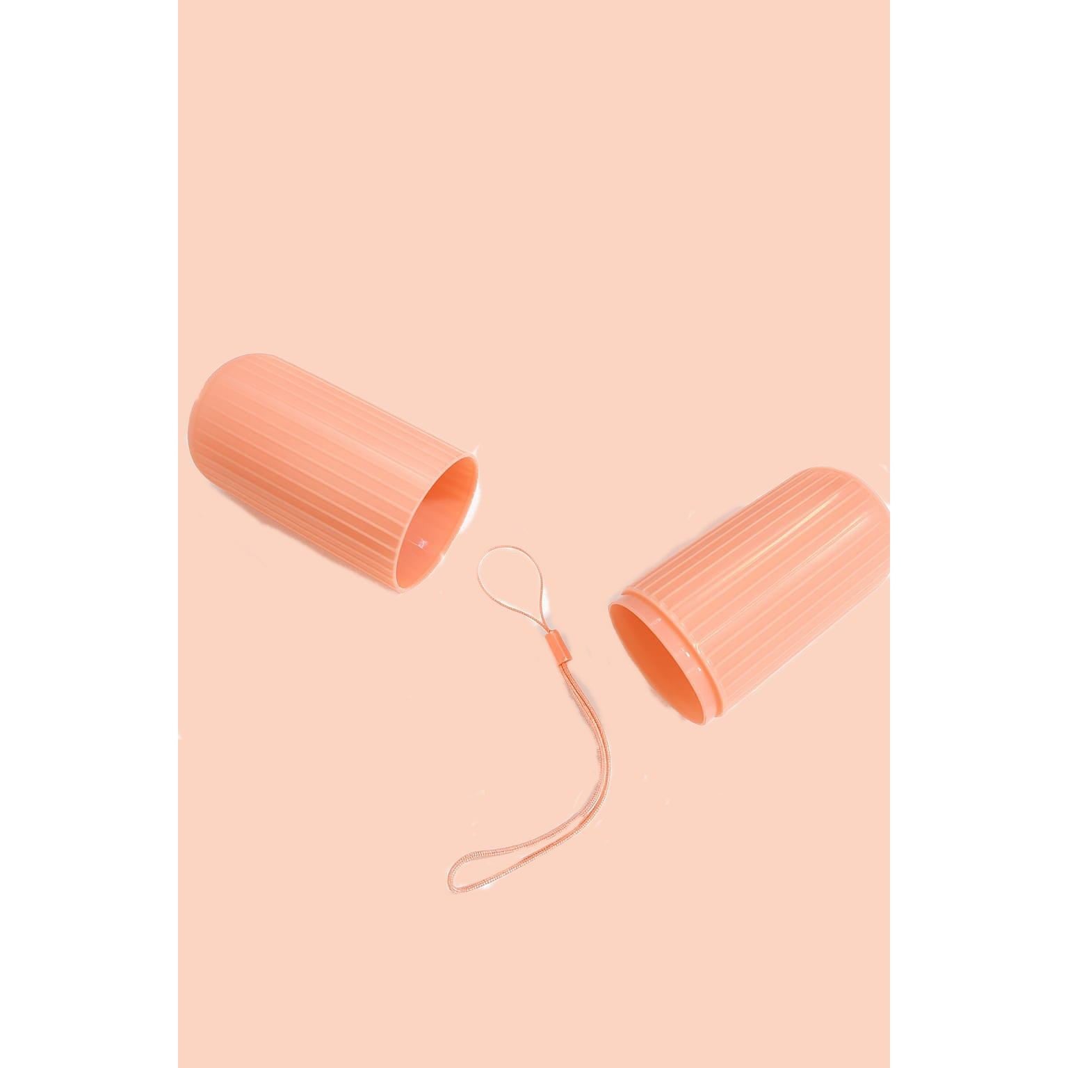 Capsule Travel Toothbrush & Toothpaste Case (Ribbed, Twist-Off)