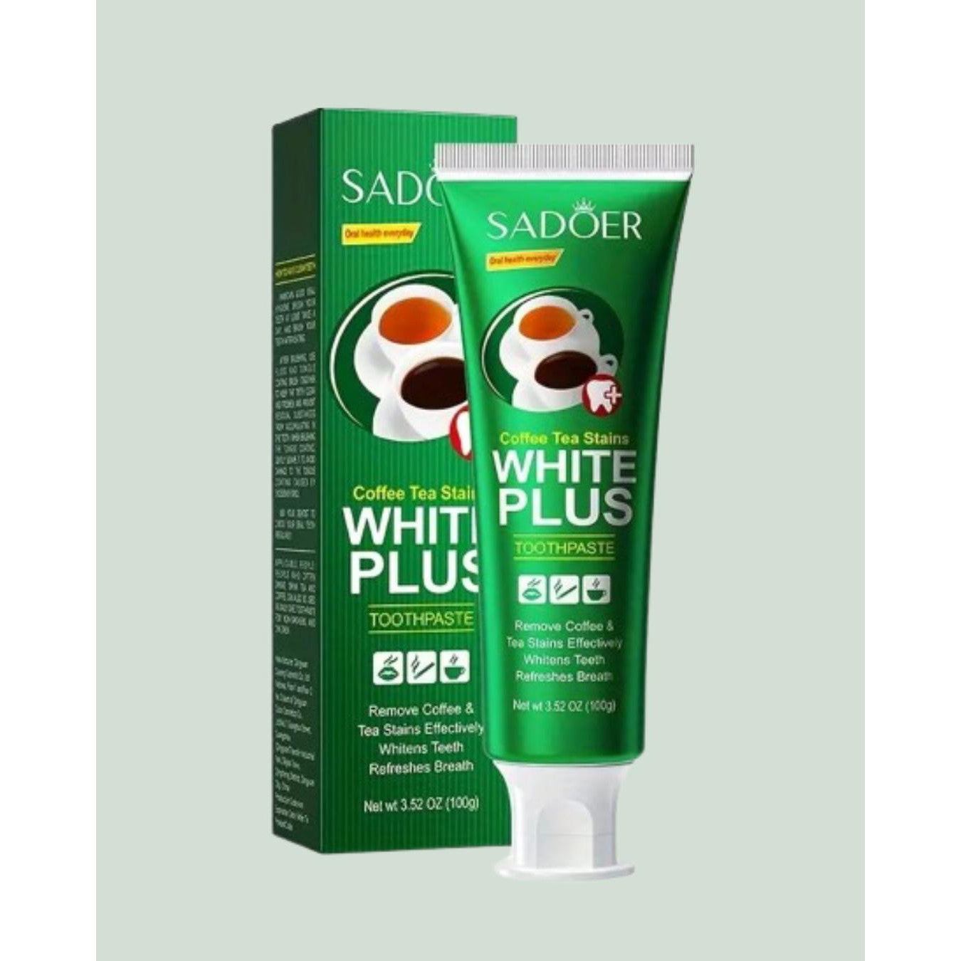 SADOER White Plus Toothpaste 100g Coffee Tea Stains