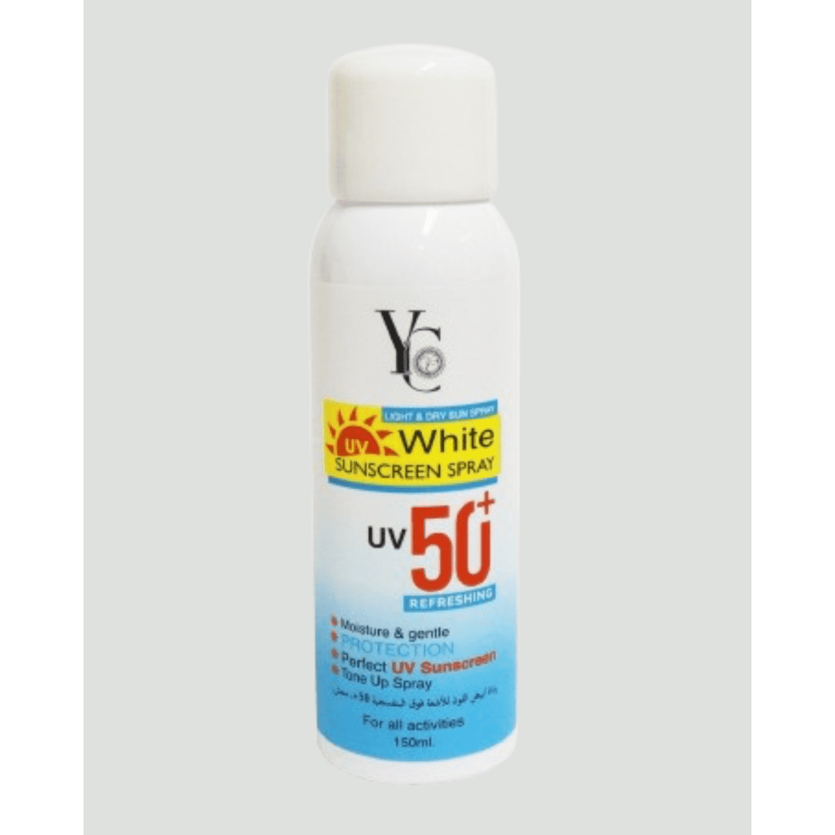 YC White Sunscreen Spray 50+ 150ml-Refreshing