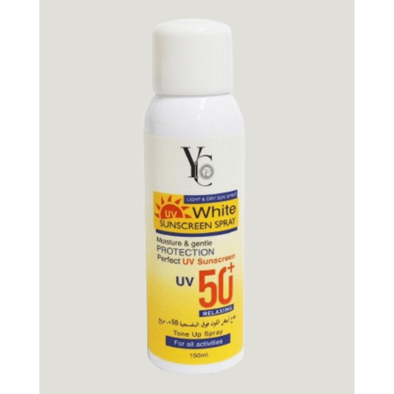 YC White Sunscreen Spray 50+ 150ml-Relaxing